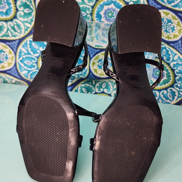Zara Black Strappy Women's Sandals - Picture 5 of 7